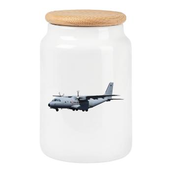 CN-235 - Keksdose mit Holzdeckel - Weiß - Vorne