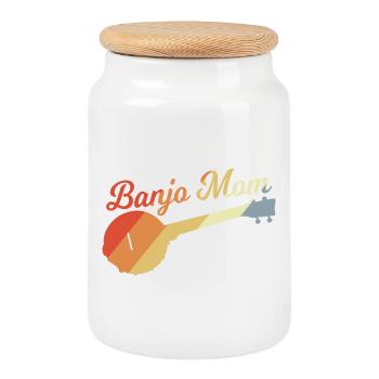 Banjo Mama - Keksdose mit Holzdeckel - Weiß - Vorne