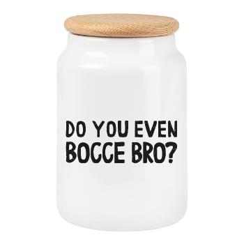 Do You Even Bocce Bro Ball mit Jack Bocci Game - Keksdose mit Holzdeckel - Weiß - Vorne