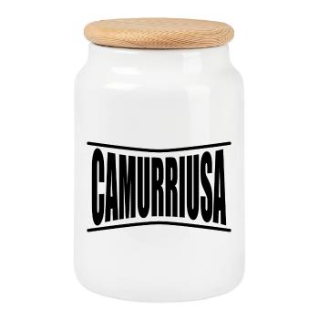 T-shirt Sicilia Termine siciliano camurriusa - Boîte à biscuits avec couvercle en bois - blanc - Devant