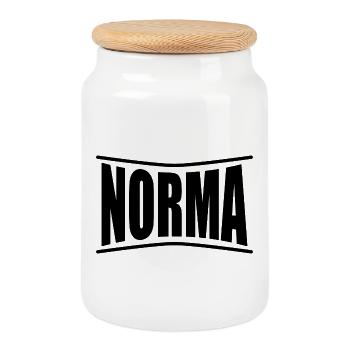 Idée cadeau t-shirt t-shirt Norma - Boîte à biscuits avec couvercle en bois - blanc - Devant