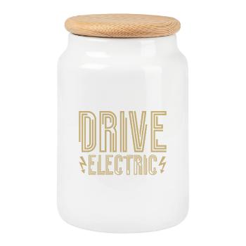 Drive Electric Type 2 Plug Supercharge Electric - Cookie Jar with Wooden Lid - white - Front