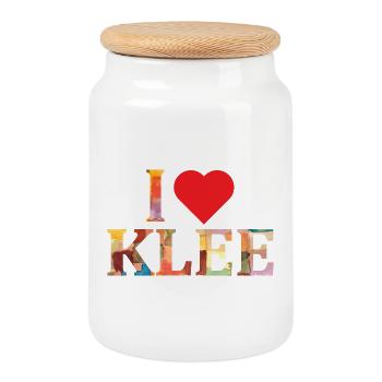 I love Klee t-shirt t-shirt gift idea - Cookie Jar with Wooden Lid - white - Front