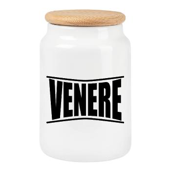 Venere T-Shirt T-Shirt Geschenkidee - Keksdose mit Holzdeckel - Weiß - Vorne