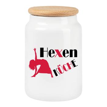 Magic ingredients - Cookie Jar with Wooden Lid - white - Front