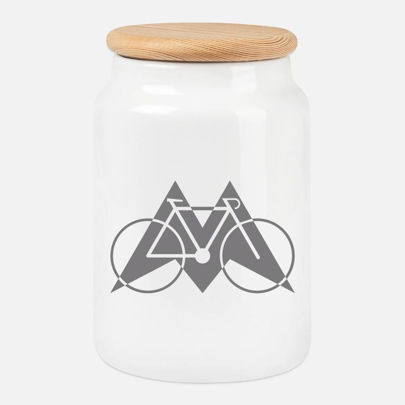 Velo M - Keksdose mit Holzdeckel - Weiß