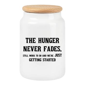 Citation inspirante sur la persévérance - Boîte à biscuits avec couvercle en bois - blanc - Devant