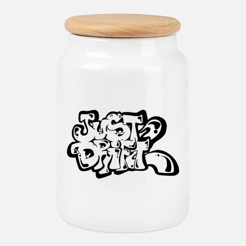 Just Drift 02 - Keksdose mit Holzdeckel - Weiß