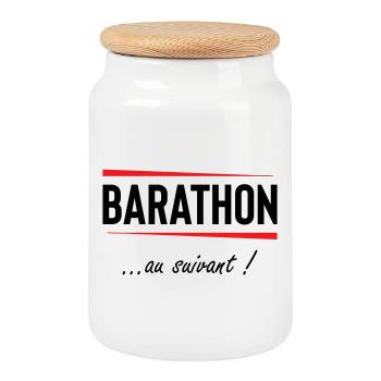 Barathon au suivant ! Alcool  - Boîte à biscuits avec couvercle en bois - blanc - Devant