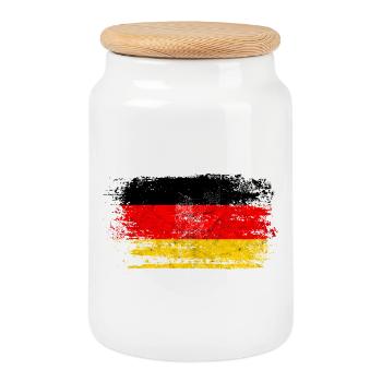 Allemagne Vintage - cadeau Eagle Crest - Boîte à biscuits avec couvercle en bois - blanc - Devant