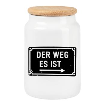 The Way It Is - This Is The Way - Milky Way - Cookie Jar with Wooden Lid - white - Front