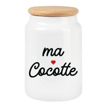 My Casserole Heart - Cookie Jar with Wooden Lid - white - Front