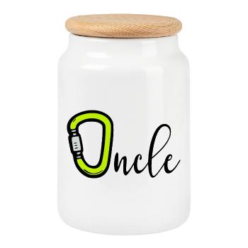 Camping Escalade Oncle - Cookie Jar with Wooden Lid - white - Front