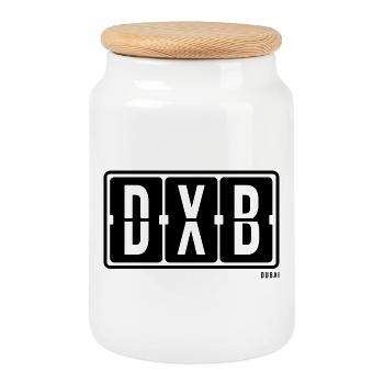 Dubai DXB, City Souvenir Hoodie, Mug, Socks - Cookie Jar with Wooden Lid - white - Front