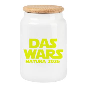 C’est tout, Matura 2026 Gymnasium - Boîte à biscuits avec couvercle en bois - blanc - Devant