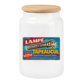Lampe Tapeaucul – Reference 7eme compagnie - Boîte à biscuits avec couvercle en bois - blanc - Devant