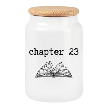chapitre 23 : Anniversaire - Boîte à biscuits avec couvercle en bois - blanc - Devant