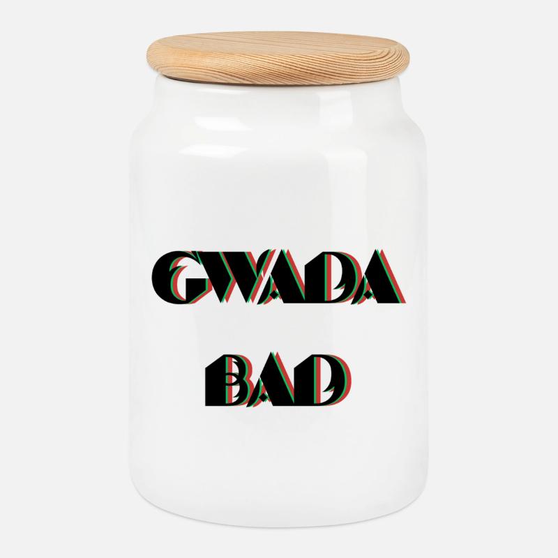 gwada_bad - Keksdose mit Holzdeckel - Weiß