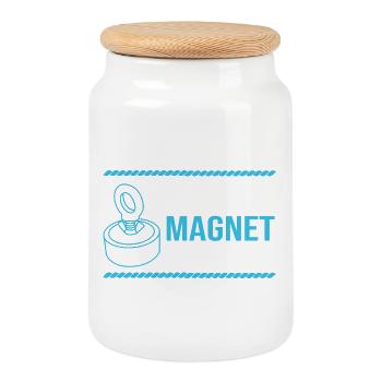 Magnet Fishing Fishing Magnet Angler - Boîte à biscuits avec couvercle en bois - blanc - Devant