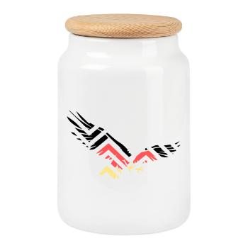 Résumé Fan d’Eagle Allemagne - Boîte à biscuits avec couvercle en bois - blanc - Devant