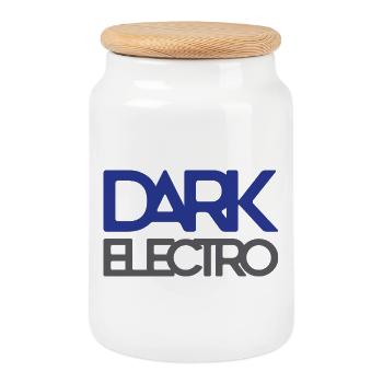 Dark Electro Industrial Beats Occult Goth Rave - Boîte à biscuits avec couvercle en bois - blanc - Devant