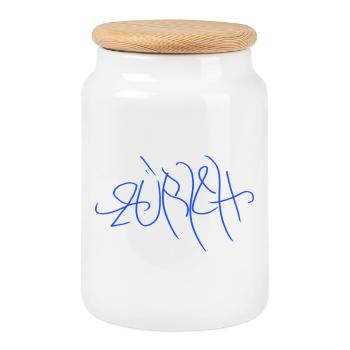 Das ultimative Zürich T-Shirt - Keksdose mit Holzdeckel - Weiß - Vorne