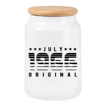 Édition Originale Édition Limitée Juillet 1966 Anniversaire - Boîte à biscuits avec couvercle en bois - blanc - Devant