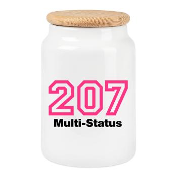 Error 207 | Fehler | Errormessage - Cookie Jar with Wooden Lid - white - Front