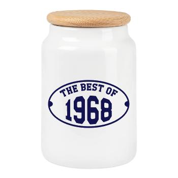 The Best of 1968 - Boîte à biscuits avec couvercle en bois - blanc - Devant
