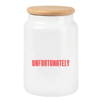 Genius Slumbers Unfortunate All Time - Cookie Jar with Wooden Lid - white - Front