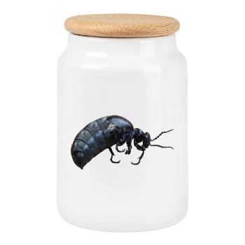 Insect Oil - Cookie Jar with Wooden Lid - white - Front