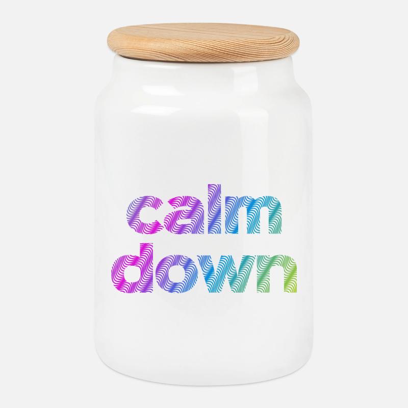 calmDown - Keksdose mit Holzdeckel - Weiß