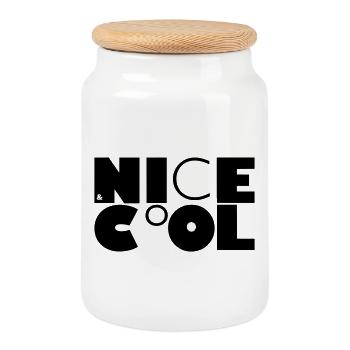 NICE&CoOL - Keksdose mit Holzdeckel - Weiß - Vorne