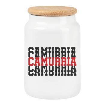 t-shirt Sicilia camurria t-shirt geschenkidee - Keksdose mit Holzdeckel - Weiß - Vorne