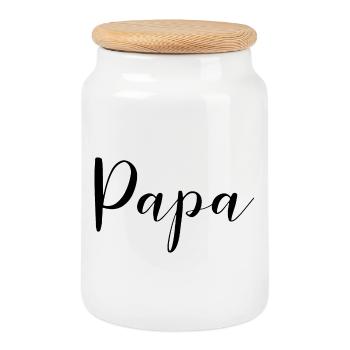 Dad design for all fathers - Cookie Jar with Wooden Lid - white - Front