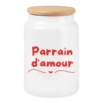 Godfather of Love - Cookie Jar with Wooden Lid - white - Front