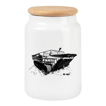 K-61 Amphibious Power - Cookie Jar with Wooden Lid - white - Front