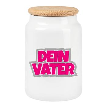 Dein Vater - die ironische Fortsetzung. - Keksdose mit Holzdeckel - Weiß - Vorne
