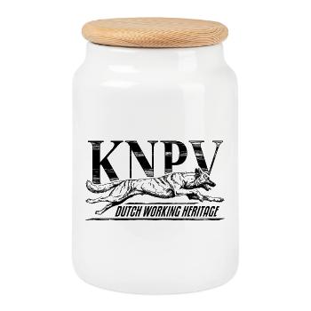 KNPV Dutch Working Line – Ausbildung von Schutzhunden - Keksdose mit Holzdeckel - Weiß - Vorne