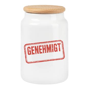 indulges yummy beer booze party beer - Cookie Jar with Wooden Lid - white - Front