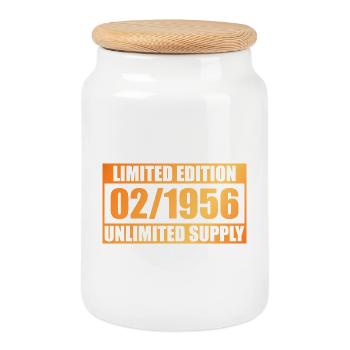 70e anniversaire édition limitée - ꝏ Approvisionnement 02/1956 - Boîte à biscuits avec couvercle en bois - blanc - Devant
