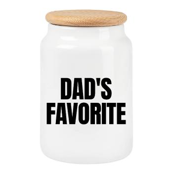 Préféré de papa Je suis le préféré de papa - Boîte à biscuits avec couvercle en bois - blanc - Devant