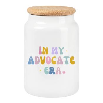 À mon époque d’avocat - Boîte à biscuits avec couvercle en bois - blanc - Devant
