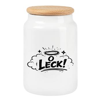 O Leck - Keksdose mit Holzdeckel - Weiß - Vorne