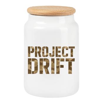 Déclaration de réglage du Camouflage du Projet Drift - Boîte à biscuits avec couvercle en bois - blanc - Devant