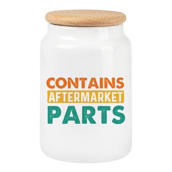 Contains Aftermarket Parts Surgery Recovery - Cookie Jar with Wooden Lid - white - Front