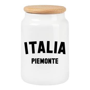 PIEMONTE Italia Piemont Italien Italy - Keksdose mit Holzdeckel - Weiß - Vorne