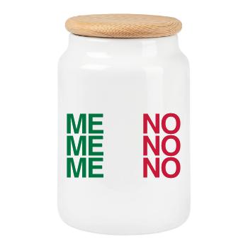 MERANO Italien Italy Flag Italia - Cookie Jar with Wooden Lid - white - Front