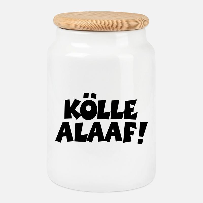 Kölle Alaaf! Kölner Karneval in Köln - Keksdose mit Holzdeckel - Weiß