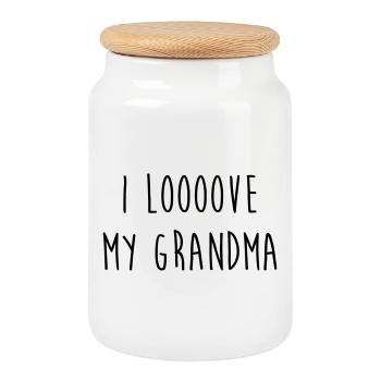 Großmütter / Oma / Mami / Großmutter / Mamy - Keksdose mit Holzdeckel - Weiß - Vorne